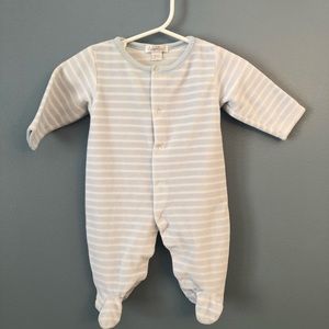 Kissy Kissy Striped Velour Footie